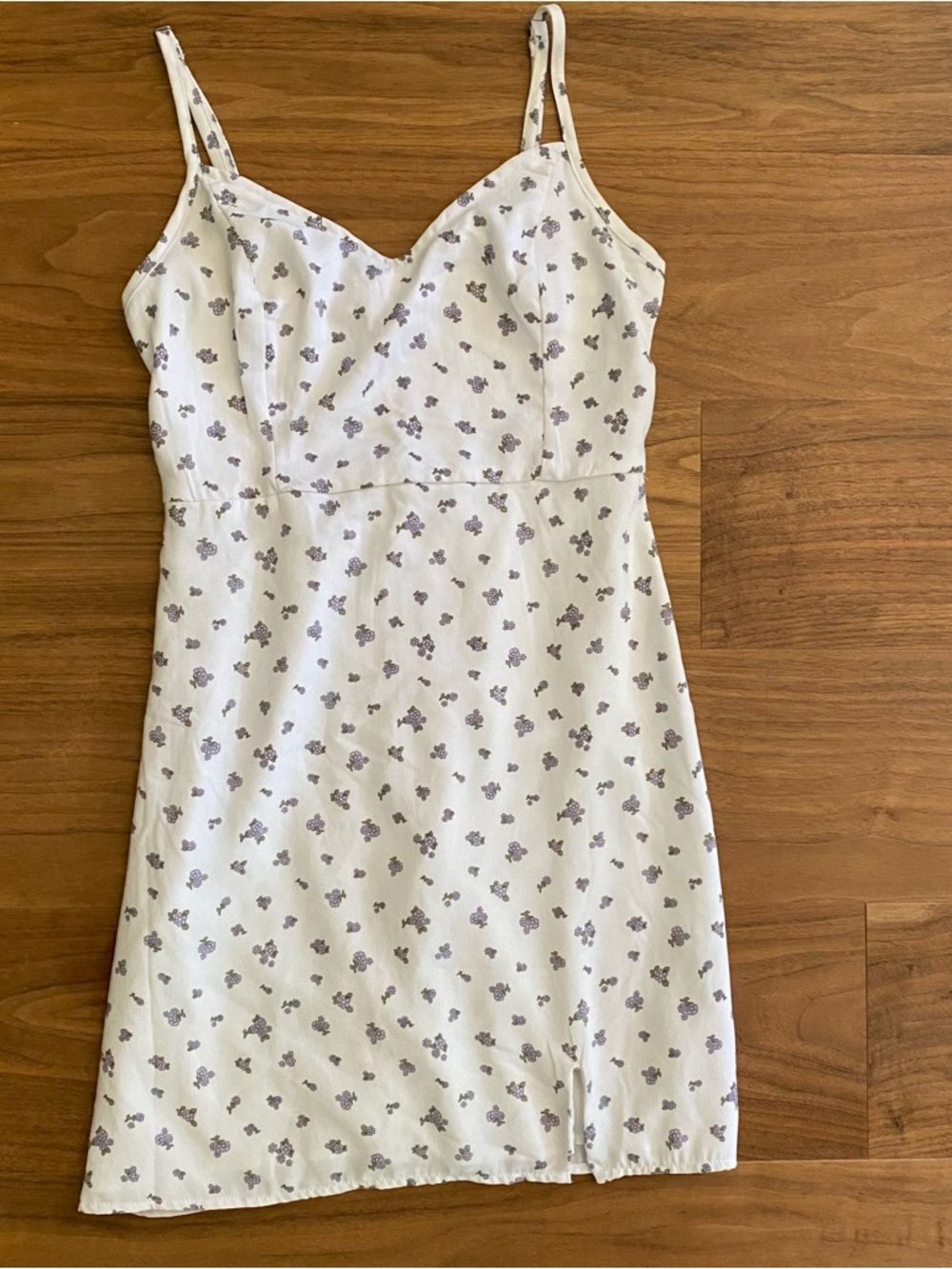 Hollister Floral Mini Dress Small Cream Cottagecore Slip Dress